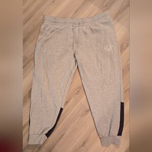 True Religion Gray and Black Joggers